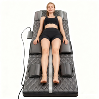 Matelas de massage à air comprimé pour tout le corps avec chaleur, coussin de massage à pression d'air 3D pour soulager la douleur - Lit de massage électrique pliable