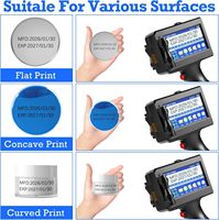 Imprimante jet d'encre industrielle portable multifonctionnelle pour codes QR et dates, pour cartons, bouteilles en plastique, feuilles métalliques