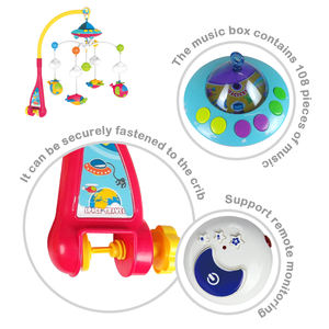 Bebé multifuncional Musical campana de la cama juguetes iluminación <span class=keywords><strong>cuna</strong></span> móviles con proyección <span class=keywords><strong>para</strong></span> <span class=keywords><strong>dormir</strong></span> - Product Image 2