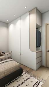 Fabricant de meubles sur mesure Meubles de chambre à coucher Armoire moderne modulaire en bois Design Garde-robe de chambre Style minimaliste - Product Image 4