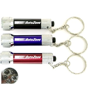Promotional Gift Multifunction Personalized 5-LED Flashlight with Keychain