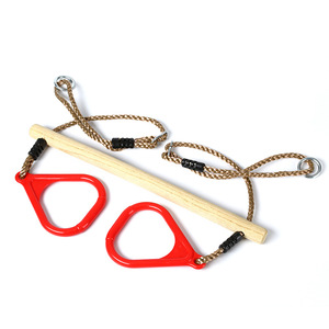 Barra Horizontal de Madera con Anillos de Plástico 57.5*169cm para Equipo de Fitness en Parques Infantiles Unisex - Product Image 4