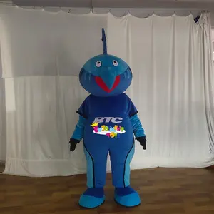 Komik özelleştirilmiş karikatür köpekbalığı maskot kostüm sevimli mavi köpekbalığı maskot büyük olay yetişkin parti kostüm