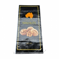 Sac de stockage pour noix, fermeture hermétique, emballage durable en BOPP laminé, imprimé sur mesure pour le marché australien, résistant à l'humidité, 10 kg