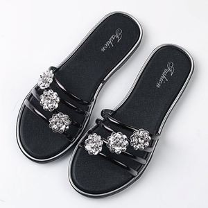 Summer Casual Beach slippers Women <b>Flat</b> One Strap Flower Decor Breathable Soft Sole Fashion Outdoor Vacation Mule <b>Sandals</b> - Product Image 4
