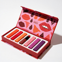 Caja de Embalaje de Lápiz Labial con Logotipo de Diseño Personalizado, Juego de Lápiz Labial Cosmético, Caja de Brillo Labial, Caja de Lápiz Labial