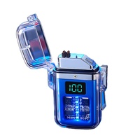 Briquet USB Électronique Personnalisé en Gros pour Cigarettes, Rechargeable, Étanche, Design Cristal, Fournitures pour Magasins de Fumeurs