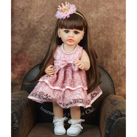 Poupée Reborn réaliste en silicone souple pour tout le corps, toucher réel, 55 cm, Betty, jouet de bain pour enfants, cadeau d'anniversaire pour filles