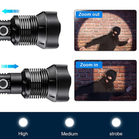 Meilleure Lampe Torche LED Tactique Rechargeable P70 USB Multifonction, la Plus Lumineuse, Haute Luminosité 100000 Lumens