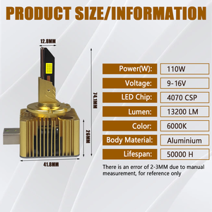 Fabbrica Canbus D1S LED faro D serie Canbus LED luce ad alta potenza 110W D2S D3S D4S D5S D8S D1S HID Denon lampadine auto - Product Image 6