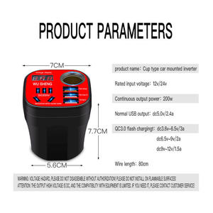 Adaptador de Encendedor de Cigarrillos para Auto, Doble Cargador <span class=keywords><strong>USB</strong></span> Impermeable, Toma de Corriente, Salida de CA 12V 220V - Product Image 6
