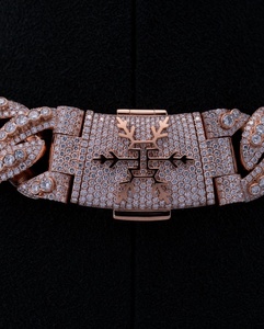 9K-<strong>14K</strong> <strong>Gold</strong> Double Row CVD Lab Grown Diamond Cuban <strong>Chain</strong> | IGI Certified Hip Hop Jewelry for Men (30% Deposit) - Product Image 3