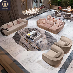 Modernes Italienisches Design Visionnaire <span class=keywords><strong>Foster</strong></span> Möbel Weiches Flanell Modulares Luxus-Sofa-Set für Villen Neuer Stil - Product Image 2