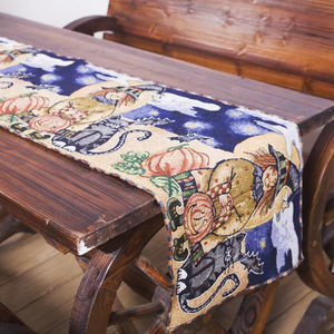 <span class=keywords><strong>Chemin</strong></span> <span class=keywords><strong>de</strong></span> <span class=keywords><strong>table</strong></span> citrouille fête Halloween corbeau décoratif Offre Spéciale personnalisé bon marché - Product Image 6