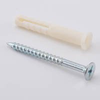 HAOFAN Bonne Vente Expansion Pvc 6*30Mm Vert Prise Murale Boulon Manchon Auto-Perçage Avec Vis En Plastique Ancrage