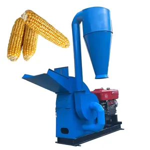 Máquina de molino de martillo con motor diésel de buena calidad, máquina de molienda de maíz dorado, molino de martillo de maíz para alimentación animal