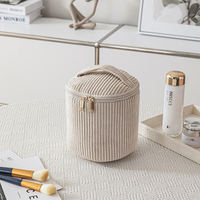Sac de Rangement de Voyage Portable en Velours Côtelé, Organiseur Cosmétique Jouet, Boîte de Rangement à Crayons pour Étudiant, pour Maison et Bureau, Meilleure Vente