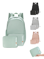 Sac à dos pliable imperméable pour lettres, style décontracté et tendance, pour élèves du primaire, fermeture éclair, léger, 36-56L