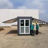 Maison pliante extensible à double aile, économe en énergie, préfabriquée, modulaire, 20 pieds, multi-usages, bureau mobile, villa