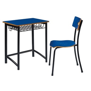 Modern Fixed Single <b>Desk</b> Chair School Furniture Classroom Use Steel Plywood Plastic Custom Color Aoyasi PT-K08 PT-K08 Student Ta - Product Image 1