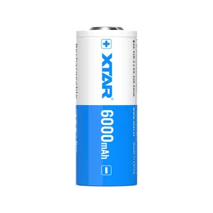 XTAR High Capacity 10A 3.6V 26650 6000mAh Lithium Ion Rechargeable Battery