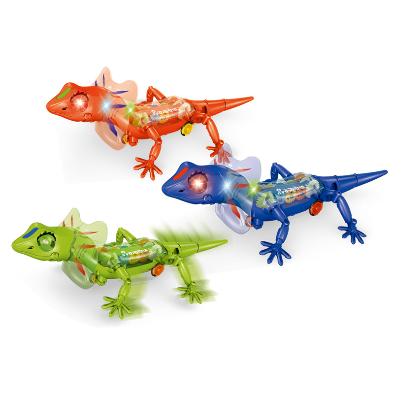 Xshelley Jouet en peluche réaliste lézard vert, poupée caméléon