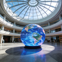 Pantalla LED Esférica de 360 Grados a Todo Color de 1m, 1.5m, 2m, 3m, Globo LED Irregular para Animación en Ascensores