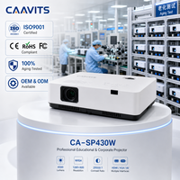 Projecteur CAAVITS WXGA 3LCD pour entreprise, 4300 lumens ANSI, pour présentations, salles de réunion d'entreprise