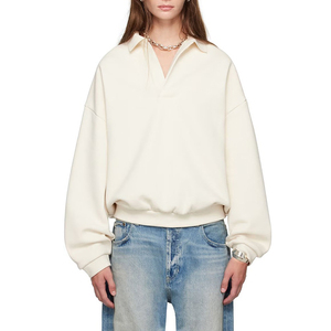 Alta qualità personalizzata 320gms Vintage manica lunga da uomo per <span class=keywords><strong>Polo</strong></span> <span class=keywords><strong>felpa</strong></span> senza <span class=keywords><strong>cappuccio</strong></span> ricamato e tinta unita per la primavera - Product Image 6