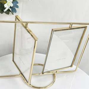 Bán buôn tùy chỉnh thời trang mạ side by side khung ảnh nhà trang trí <span class=keywords><strong>wrought</strong></span> sắt kim loại xoay hình ảnh khung ảnh - Product Image 6
