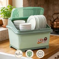Mobiletto Porta Piatti in Plastica per Cucina, Scolapiatti e Contenitore per Uso Quotidiano Domestico e in Cucina, Fornitura all'Ingrosso