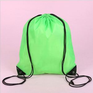 Unisex 210D Drawstring Backpack Tote Personalized Kids Sport Storage Polyester <b>Bag</b> Fashionable Logo Silk Nylon Waterproof - Product Image 2