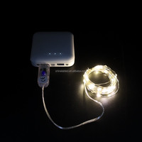 Guirnalda de Luces de Alambre de Cobre con Alimentación USB, con Control Remoto, Bajo Voltaje, para Interiores y Exteriores, Decoración Navideña