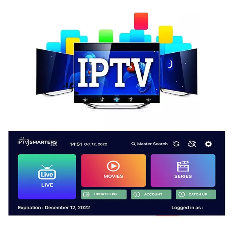 Hot Sell No Buffering 24h Free Trial Newest Reseller Panel IPTV 4K Subscription in An M3u iptv list for 4k smart tv box m3u iptv