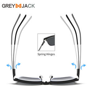 Lunettes de soleil magnétiques pour hommes Grey Jack, monture en acier inoxydable, verres TAC, anti-UV, polarisées, pour usage extérieur - Product Image 4