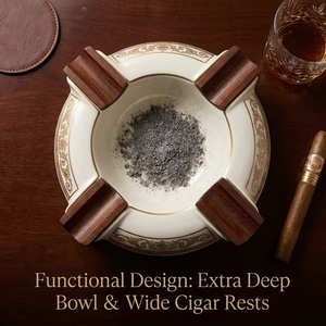 Cenicero de Cerámica Artesanal Premium con Diseño de Pastel de Chocolate, Decoración de Lujo para el Hogar, Regalo Único, Estilo Retro, Bandeja para Cigarros - Product Image 5