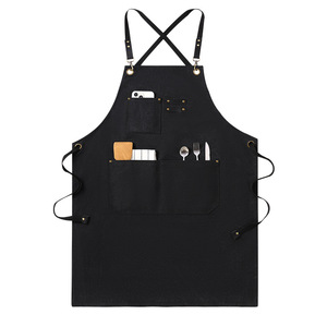 Wholesale Canvas Cafe Attendant <b>Apron</b> Uniform, Suitable for Both Men and Women, <b>Kitchen</b> <b>Apron</b> - Product Image 1