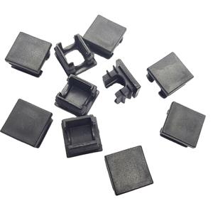 20x20 Capuchons de protection carrés antidérapants en plastique noir pour pieds de meubles - Product Image 2