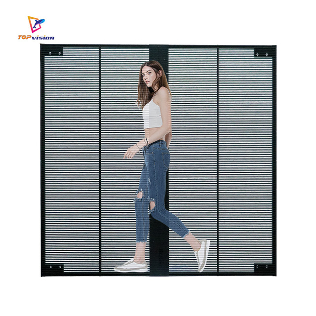 TOPvision Waterproof Outdoor Advertising Building Window Transparent Glass Led Display Screen