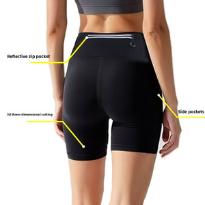 Shorts <span class=keywords><strong>de</strong></span> <span class=keywords><strong>compression</strong></span> personnalisés pour femmes, séchage rapide, réfléchissants, pour hommes, marathon, course à pied, entraînement, cyclisme, fitness, yoga - Product Image 6
