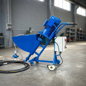 Blue Mortar Spray Machine 45L Hopper 5M Vertical 20M Horizontal Conveying High Efficiency Pump Motor <b>Powered</b> Easy Maintenance - Product Image 3