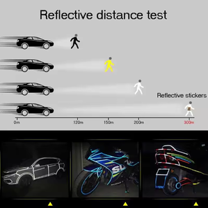 20087 8M ciclismo bicicleta pegatina reflectante motocicleta Scooter <span class=keywords><strong>MTB</strong></span> bicicleta tiras de reflexión rueda de coche cinta de advertencia calcomanías - Product Image 3