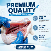 Cuisses de poulet halal certifiées avec peau, en vrac, 650g+, en boîte, pour la restauration en gros et applications culinaires polyvalentes
