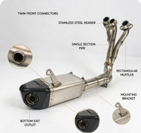 Système d'échappement complet de course modifié de qualité européenne pour moto V8, compatible JOG V8, DIO, BWS, ZX, DIO90, RR, DIO 26AA, ZX 26AA