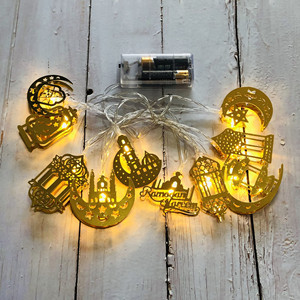 Ghirlanda LED Ramadan Kareem con Batteria, Lanterna a Forma di Mezzaluna, Luce LED 2m, Decorazioni per Feste, Accessori per Ramadan - Product Image 2