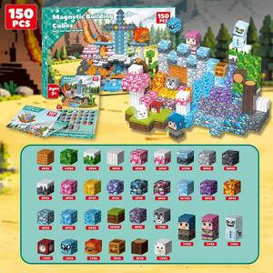 200 pièces de cubes de <span class=keywords><strong>construction</strong></span> magnétiques, jouets éducatifs STEM pour enfants - Product Image 6
