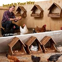 Caja de Anidación de Madera Moderna y Lujosa para Gallinas, Gallinero, Casa para Poner Huevos, Hábitat de Cría para Pollos y Codornices, para Todas las Estaciones