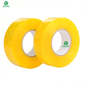 Cinta de embalaje Yellowvish con logo personalizado, adhesivo de caucho, rollo jumbo de BOPP, cinta de embalaje de alta resistencia, cinta de celofán, muestras gratuitas. - Product Image 1