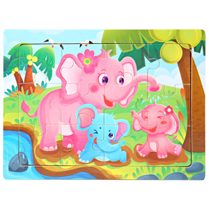 Popolare Puzzle in Legno 3D con Animali Cartoon, <span class=keywords><strong>Gioco</strong></span> Educativo per Bambini, Giocattoli in Legno per lo Sviluppo Cognitivo - Product Image 2