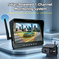Enregistreur de surveillance de véhicule sans fil à énergie solaire avec caméra de recul haute définition et avertissement BSD